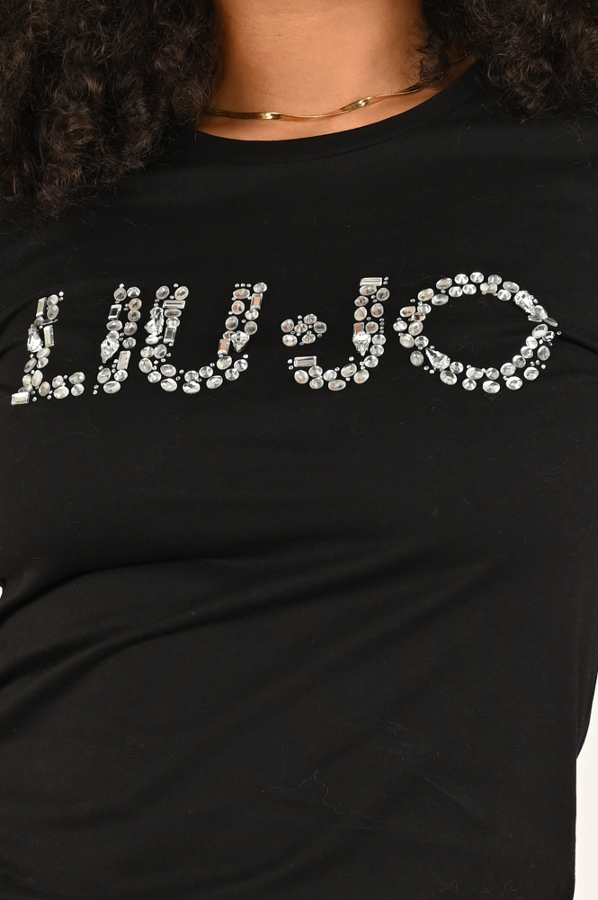 Liu Jo wf4107 T-shirt korte mouw Zwart