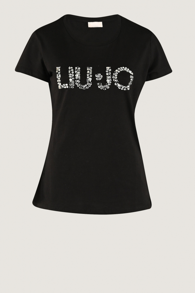Liu Jo wf4107 T-shirt korte mouw Zwart