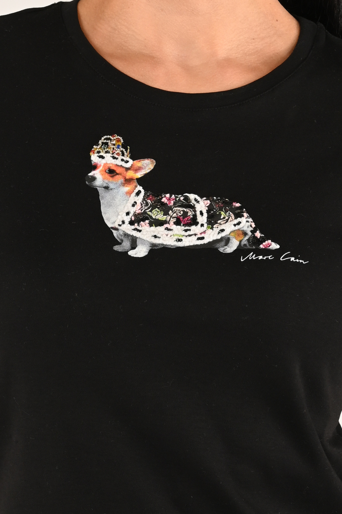 Marc Cain XC 48.32 J26 T-shirt korte mouw Zwart