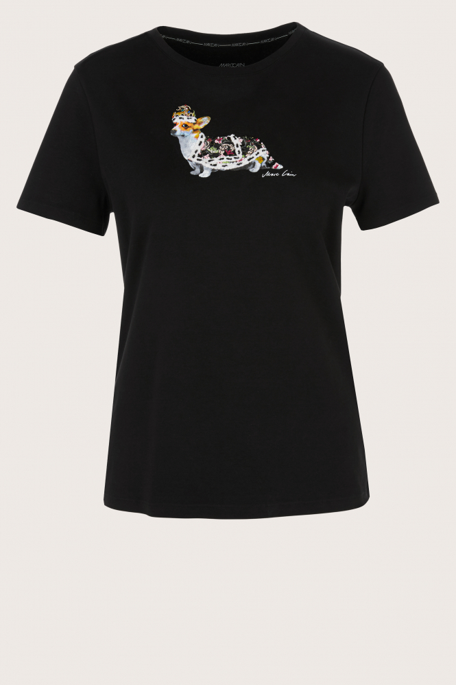 Marc Cain XC 48.32 J26 T-shirt korte mouw Zwart