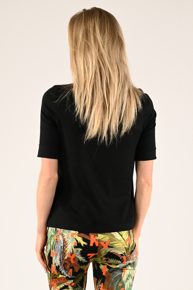 Marc Cain XS 48.24 J55 T-shirt korte mouw Zwart