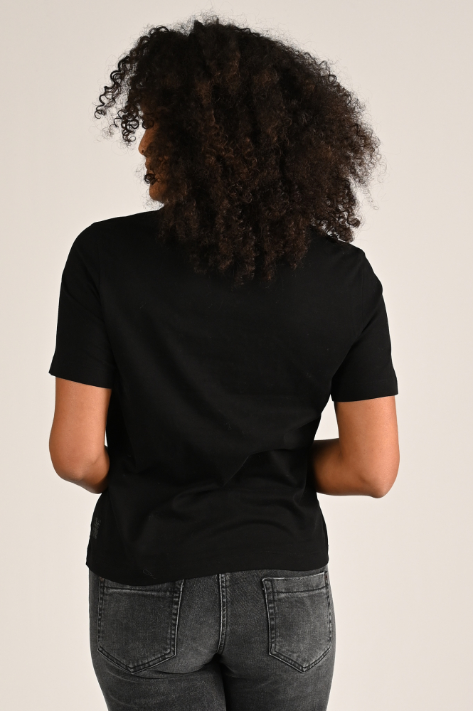 Marc Cain XS 48.20 J73 T-shirt korte mouw Zwart