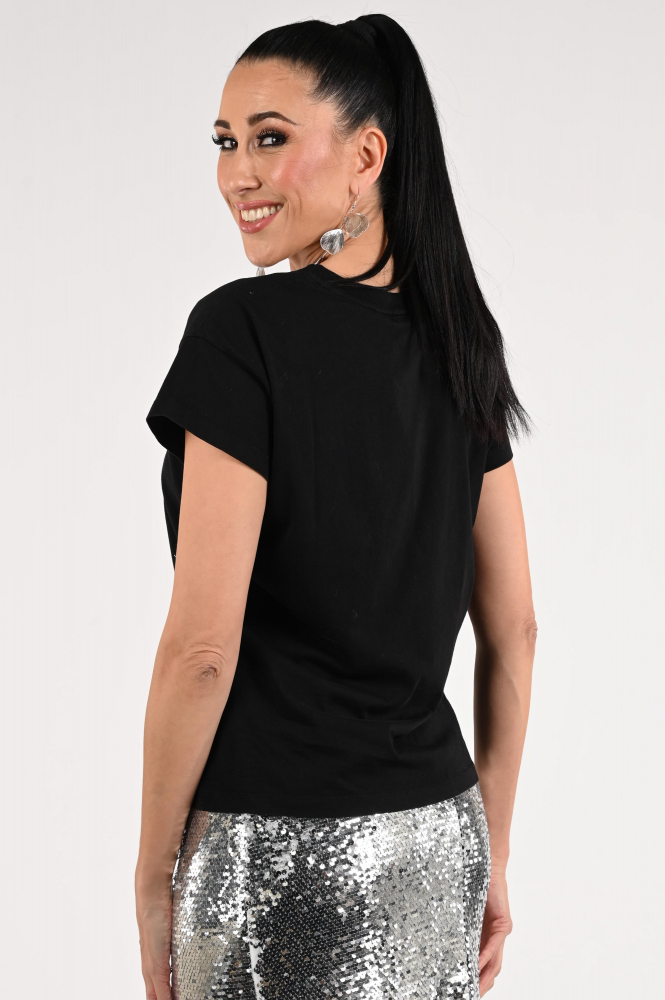 Nukus NKF04007 T-shirt korte mouw Zwart