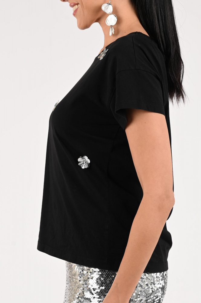 Nukus NKF04007 T-shirt korte mouw Zwart