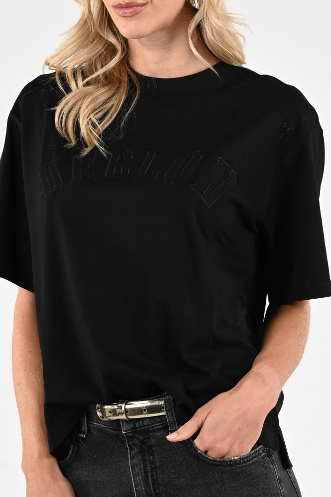 Deblon Lou shirt T-shirt korte mouw Zwart