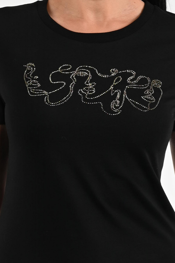 Geisha 52608-41 T-shirt korte mouw Zwart