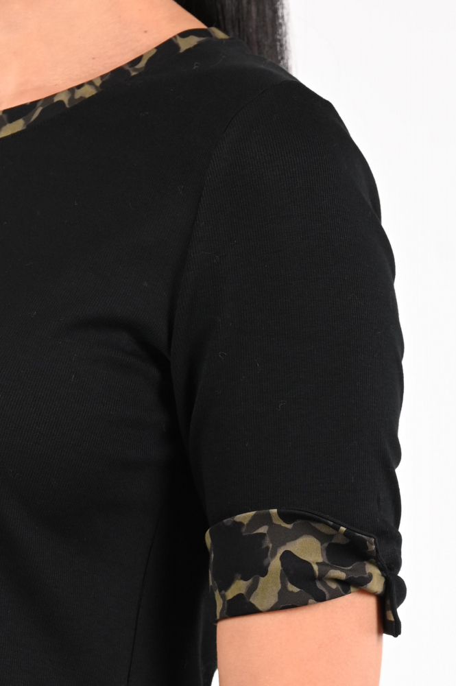 Marc Cain ZS 48.18 J55 T-shirt korte mouw Zwart