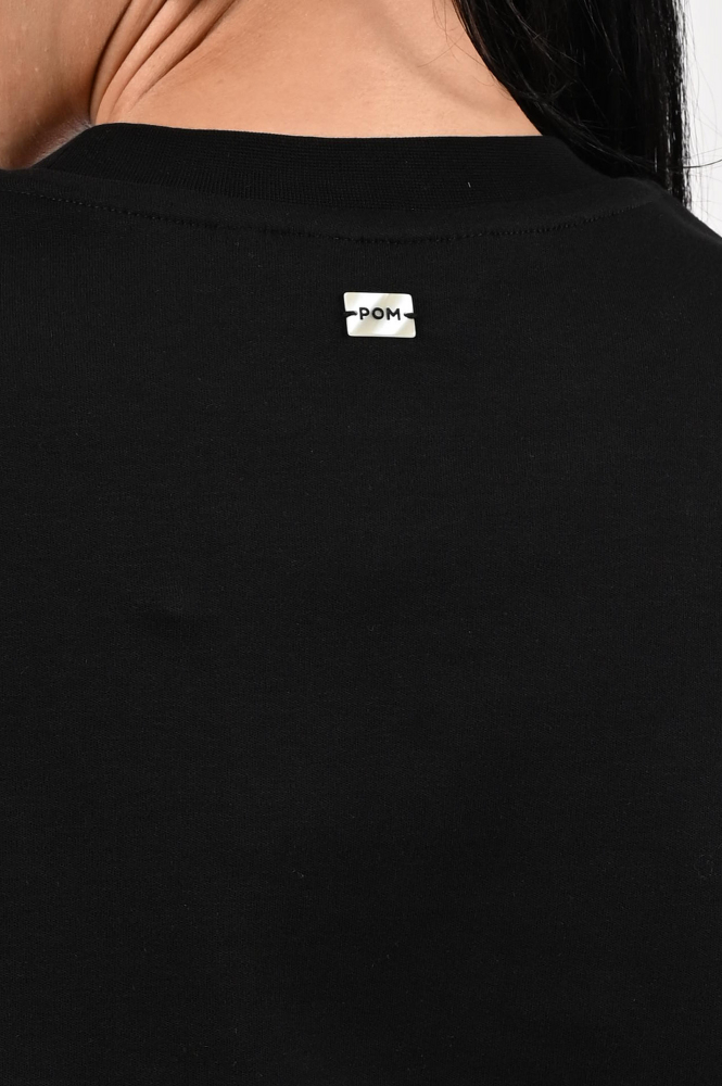 Pom Amsterdam SP9271 T-shirt korte mouw Zwart