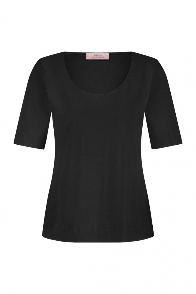 L.O.E.S. by Studio Anneloes Sascha shirt  T-shirt korte mouw Zwart