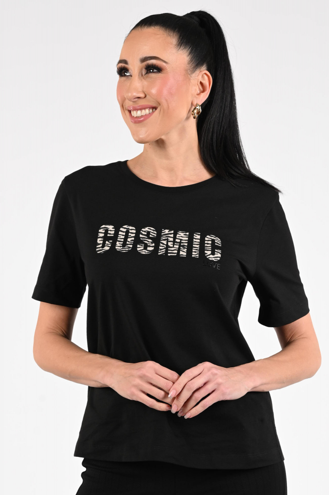 Marc Cain AS 48.20 J25 T-shirt korte mouw Zwart