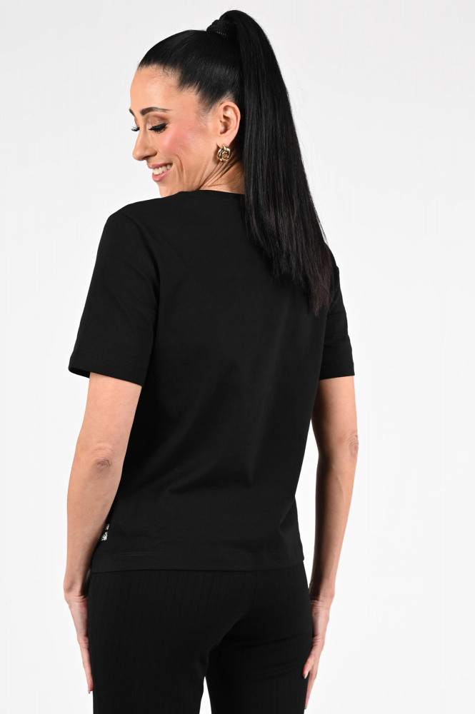 Marc Cain Sports AS 48.20 J25 T-shirt korte mouw Zwart