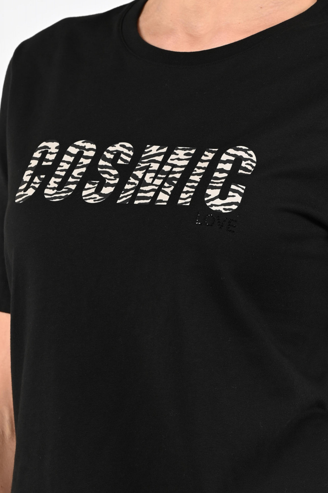 Marc Cain AS 48.20 J25 T-shirt korte mouw Zwart