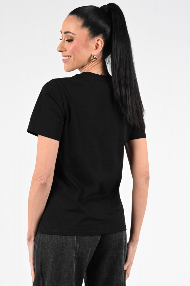 Geisha 52594-41 T-shirt korte mouw Zwart