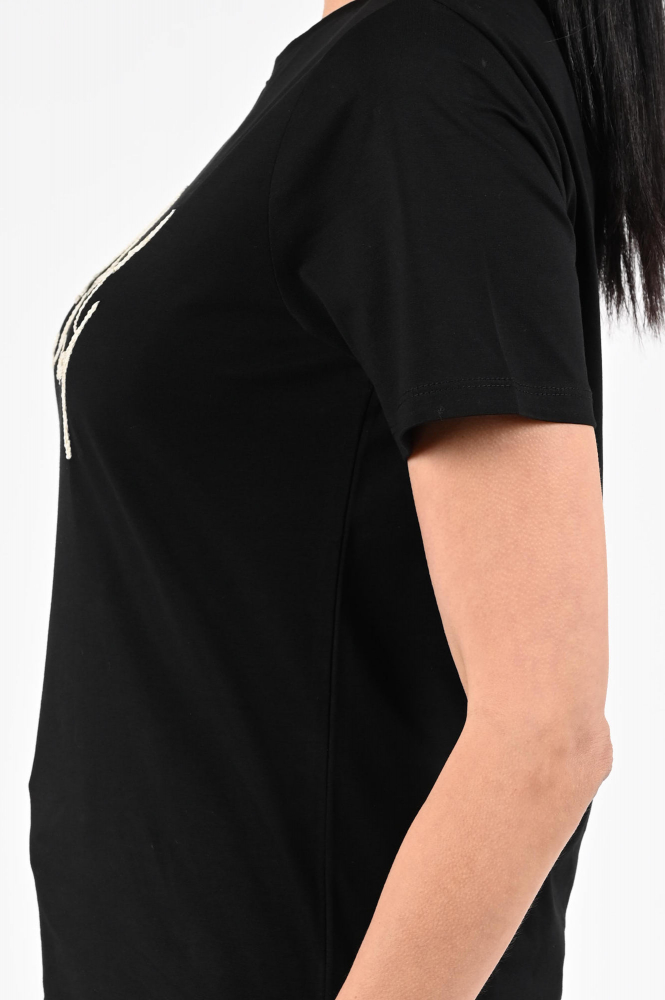 Geisha 52594-41 T-shirt korte mouw Zwart