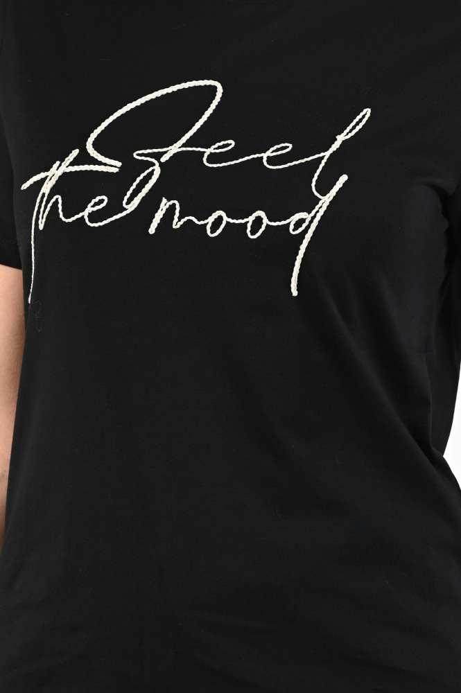 Geisha 52594-41 T-shirt korte mouw Zwart