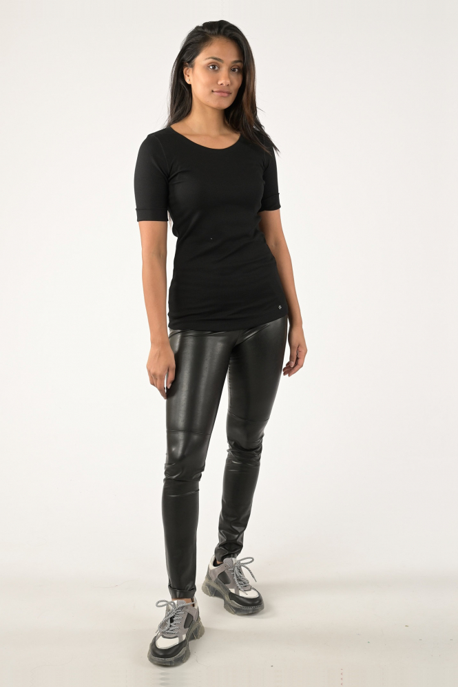 Marc Cain +E 48.09 J50 T-shirt korte mouw Zwart