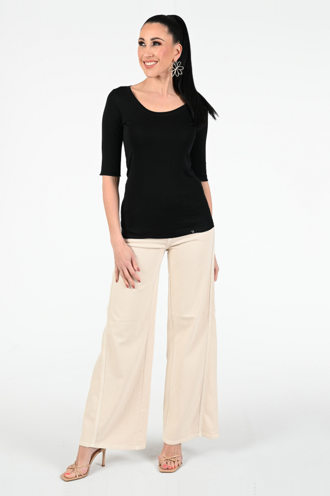 Marc Cain +E 48.69 J14 T-shirt korte mouw Zwart