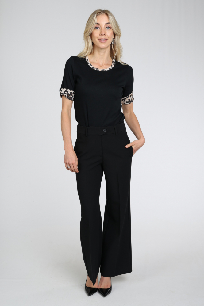 Marc Cain BR 48.01 J58 T-shirt korte mouw Zwart