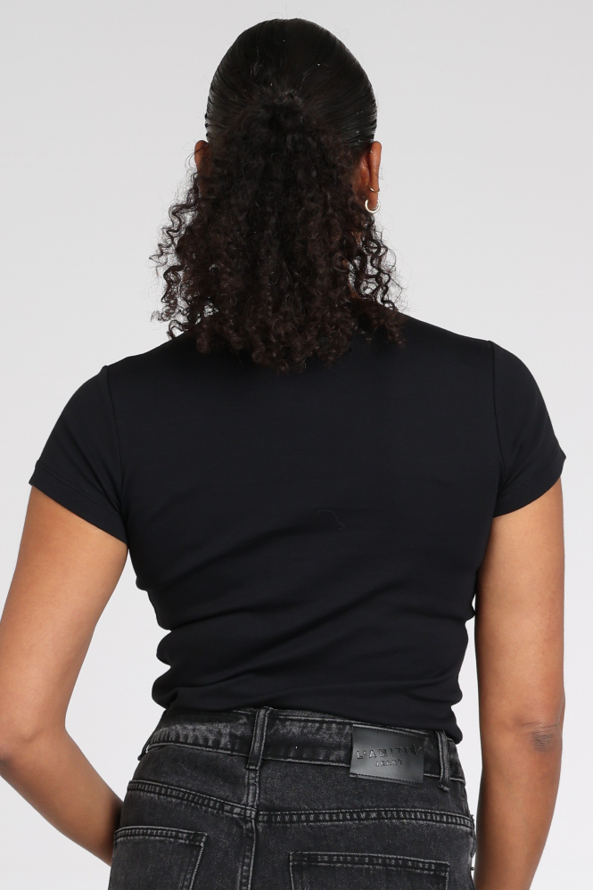 Haute L'Amitié hl10849  T-shirt korte mouw Zwart
