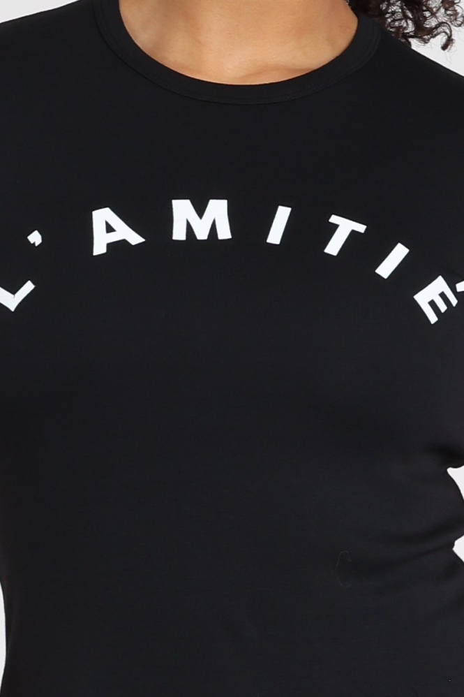 Haute L'Amitié hl10849  T-shirt korte mouw Zwart
