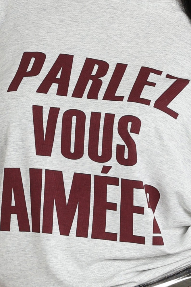 Aimée the label Elara Shirt T-shirt korte mouw Grijs