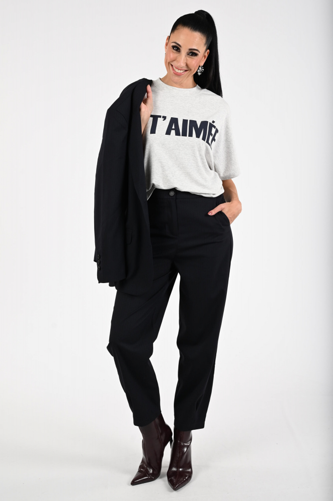 Aimée the label elara T-shirt korte mouw Grijs