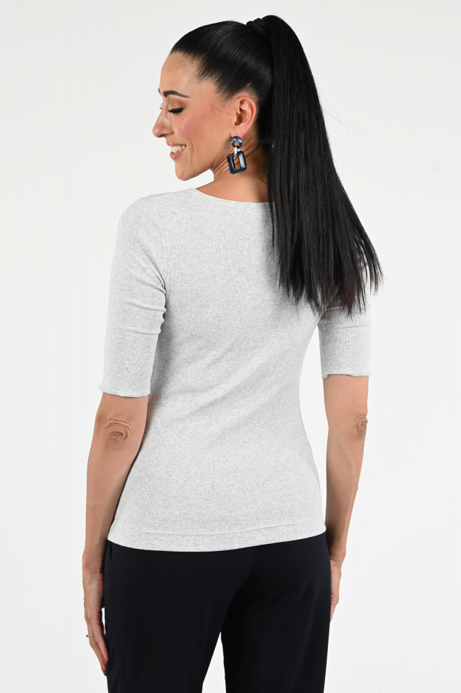 Marc Cain ZS 48.09 J50 T-shirt korte mouw Grijs