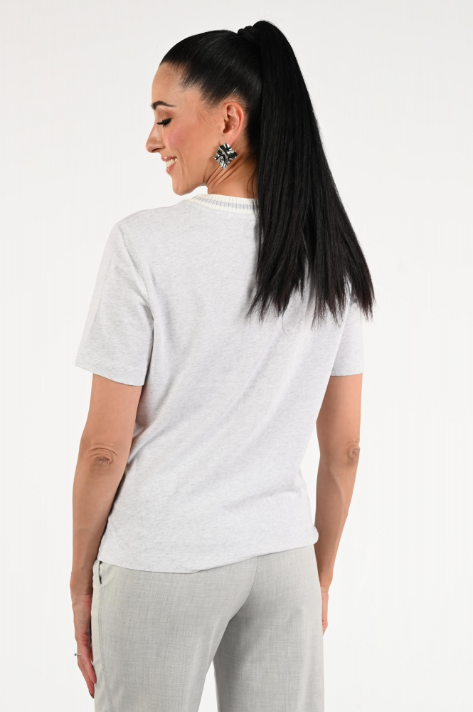 Marc Cain ZS 48.20 J34 T-shirt korte mouw Grijs