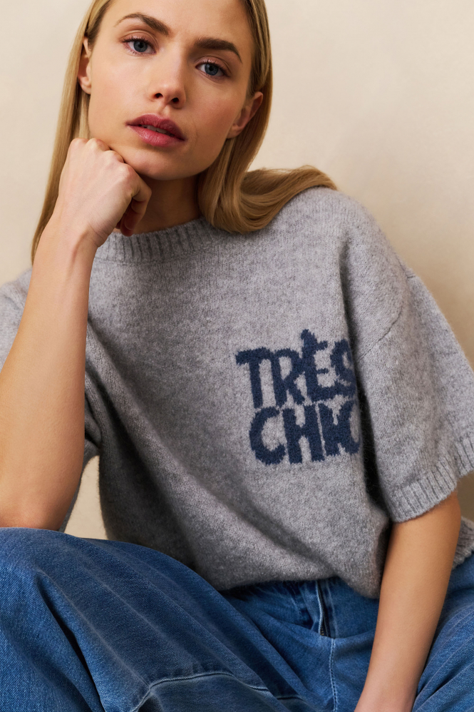 Yaya 01-000485-508 T-shirt korte mouw Grijs