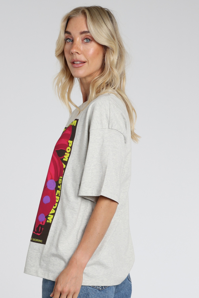 Pom Amsterdam SP9776 Tess T-shirt korte mouw Grijs