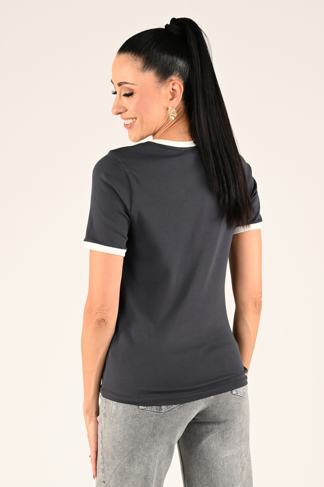 Co'couture 33014 T-shirt korte mouw Grijs