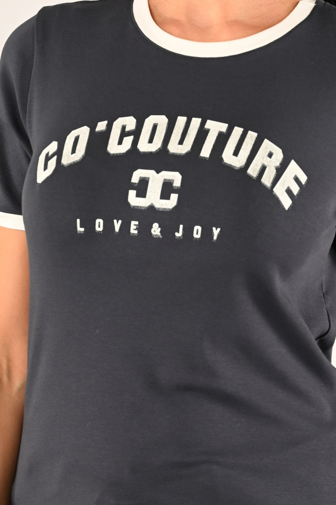 Co'couture 33014 T-shirt korte mouw Grijs