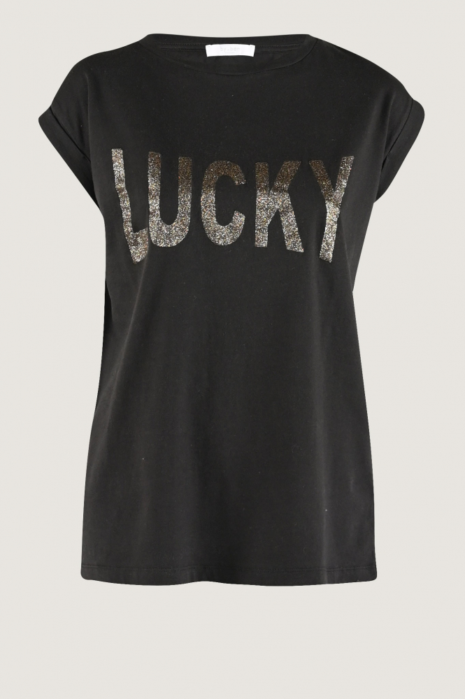 By-Bar thelma lucky top T-shirt korte mouw Grijs