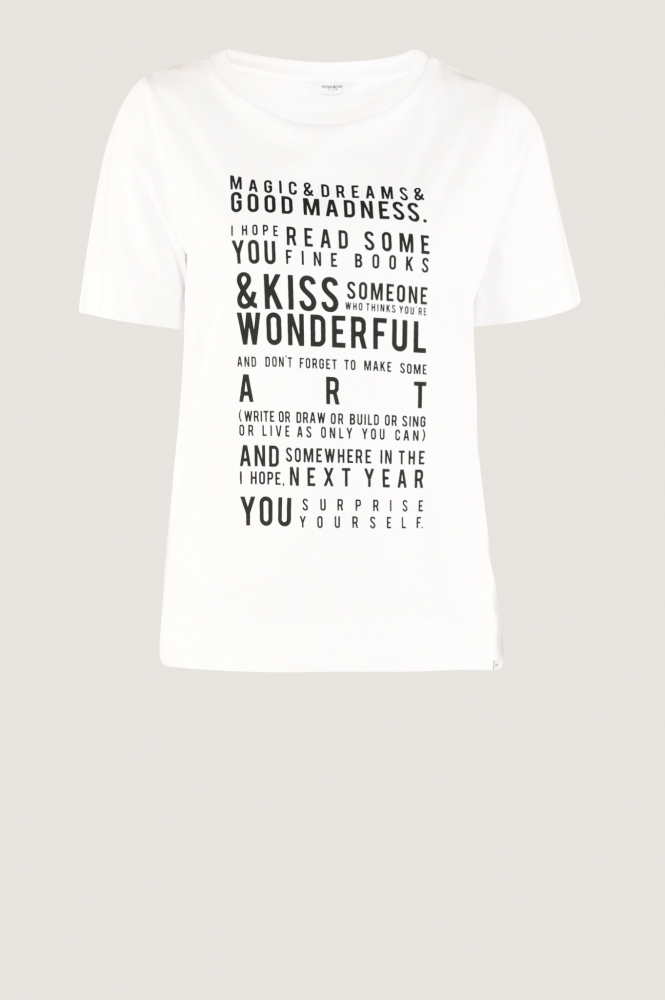 Penn & Ink W24F1515 T-shirt korte mouw Wit