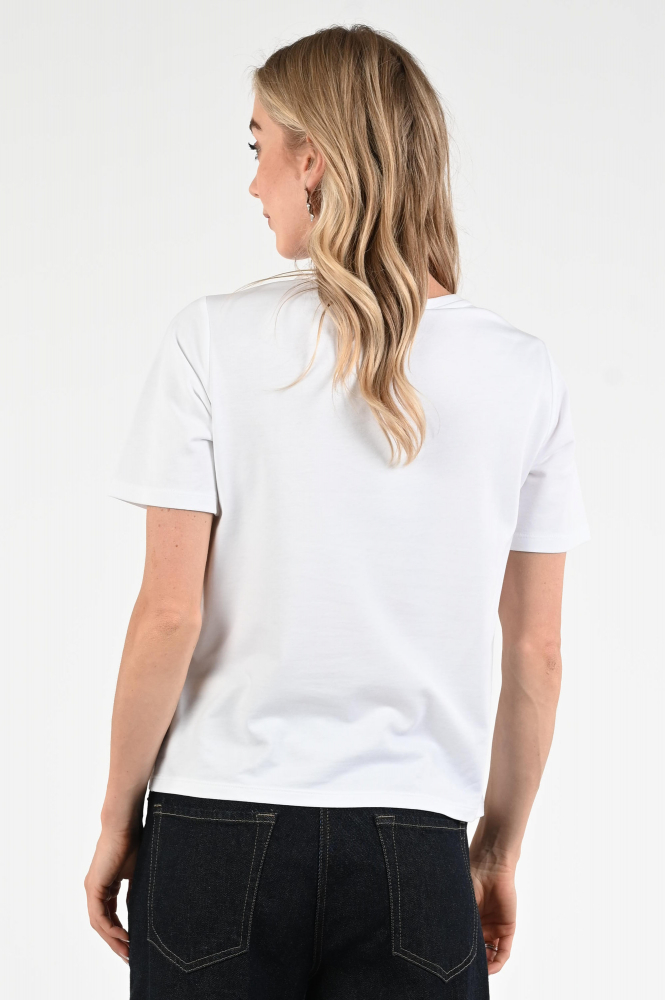 Monari 409746 T-shirt korte mouw Wit