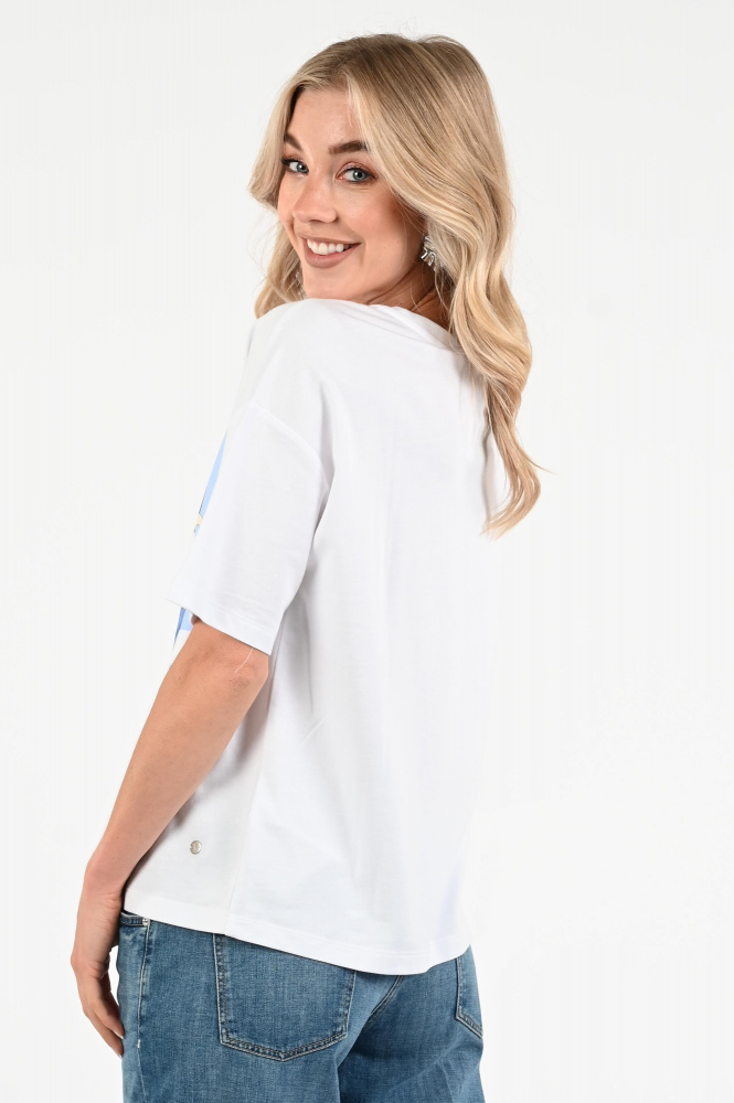 Monari 408618 T-shirt korte mouw Wit