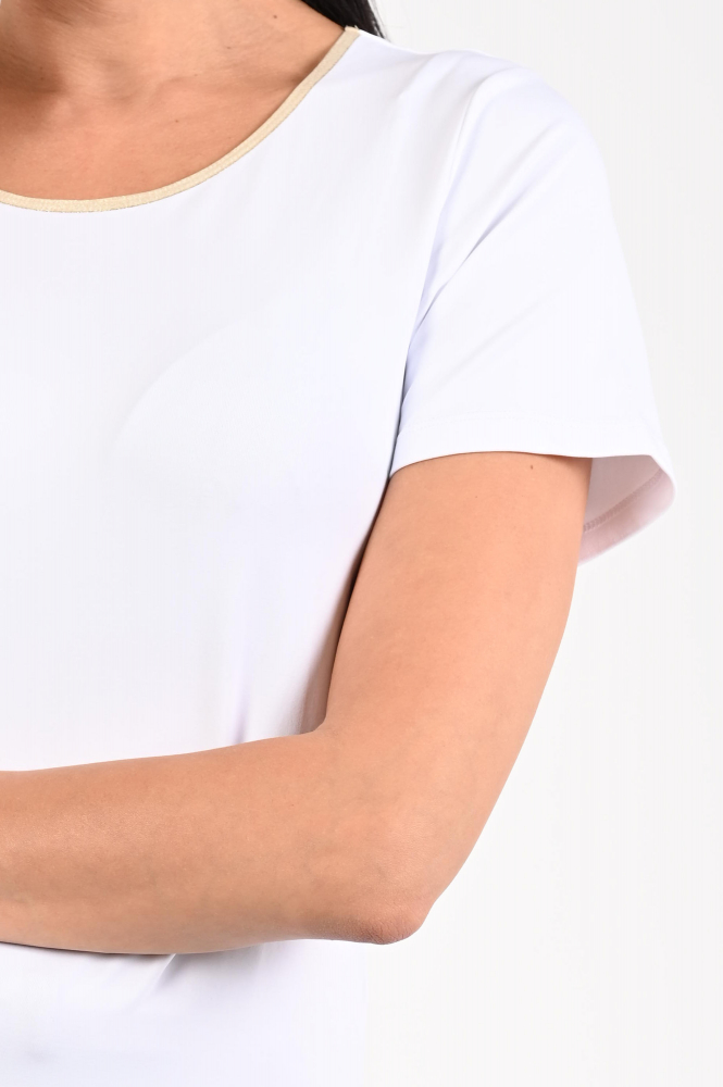 Nukus Tirza top    T-shirt korte mouw Wit