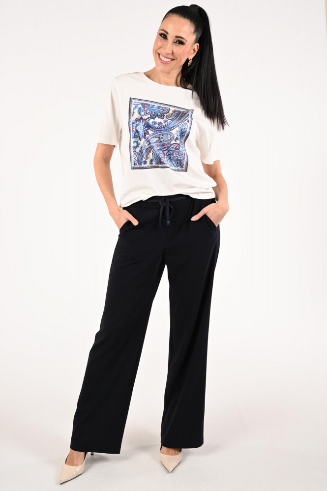 Oui 96414 T-shirt korte mouw Wit