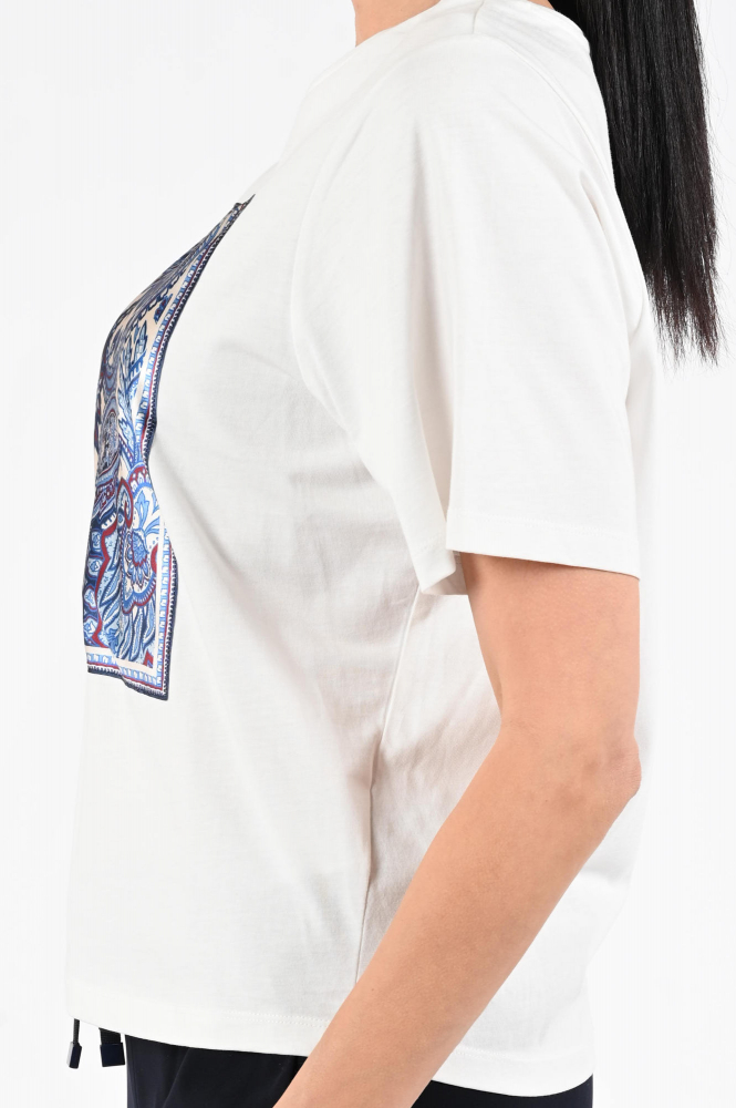 Oui 96414 T-shirt korte mouw Wit