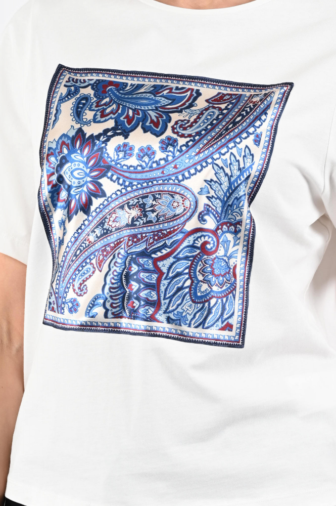 Oui 96414 T-shirt korte mouw Wit