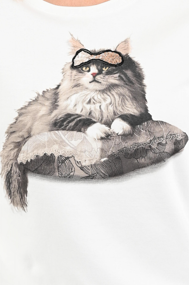 Marc Cain AC 48.32 J19 T-shirt korte mouw Wit