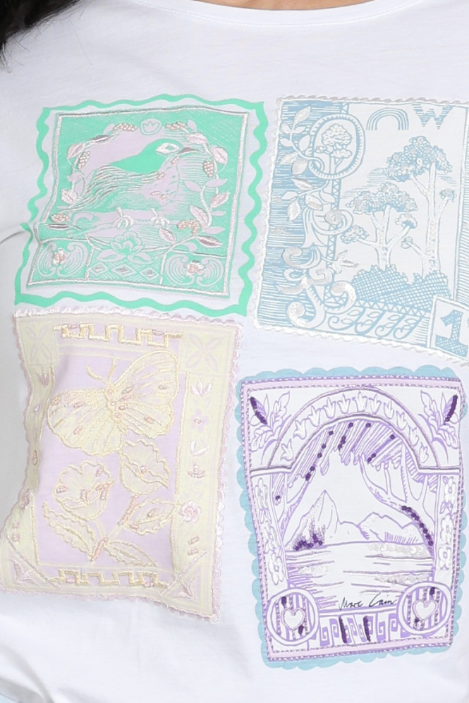 Marc Cain AC 48.26 J27 T-shirt korte mouw Wit