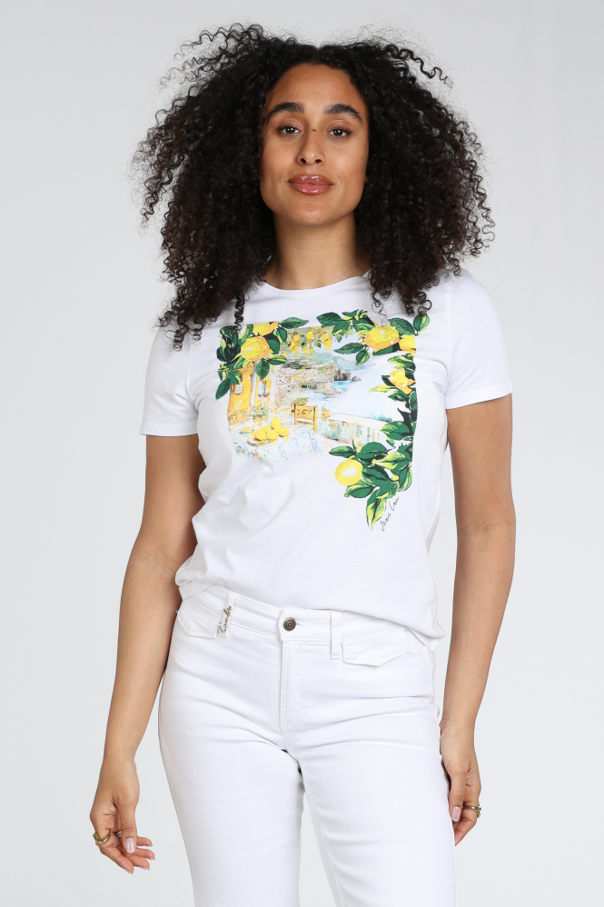 Marc Cain AA 48.32 J12 T-shirt korte mouw Wit