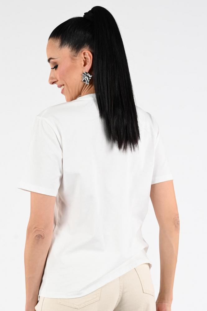 Geisha 62086-41 T-shirt korte mouw Wit