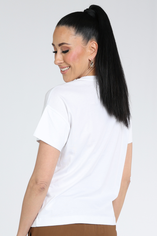 Luisa Cerano 338375-7941 T-shirt korte mouw Wit