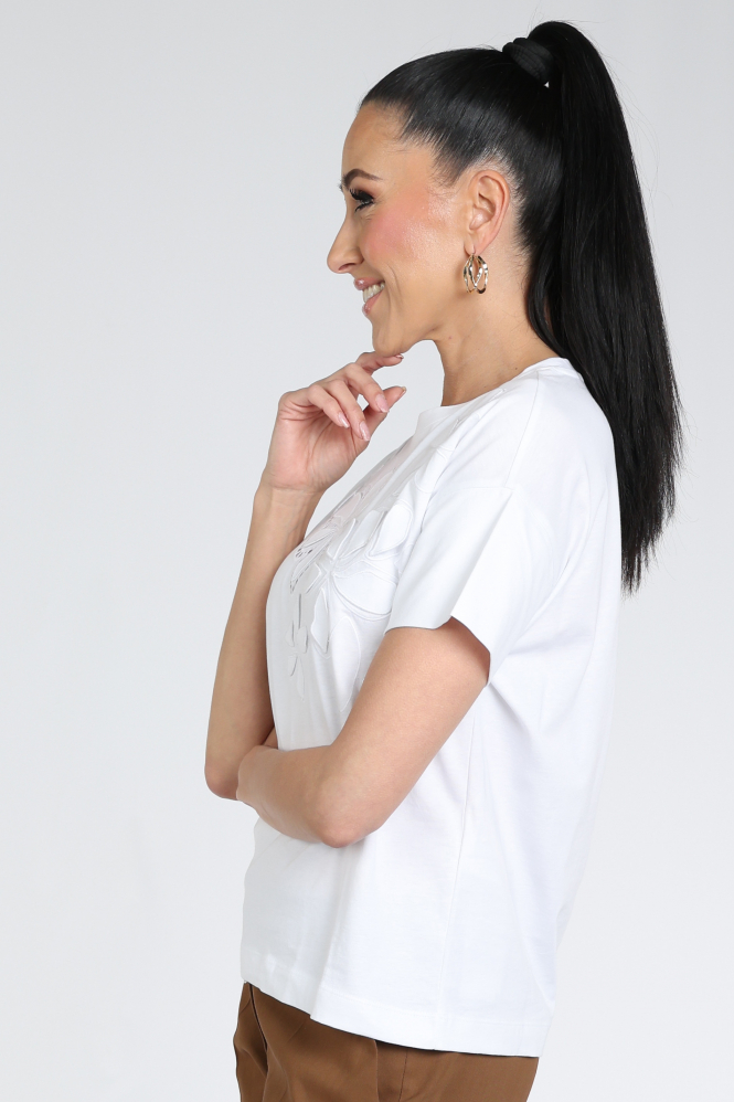 Luisa Cerano 338375-7941 T-shirt korte mouw Wit