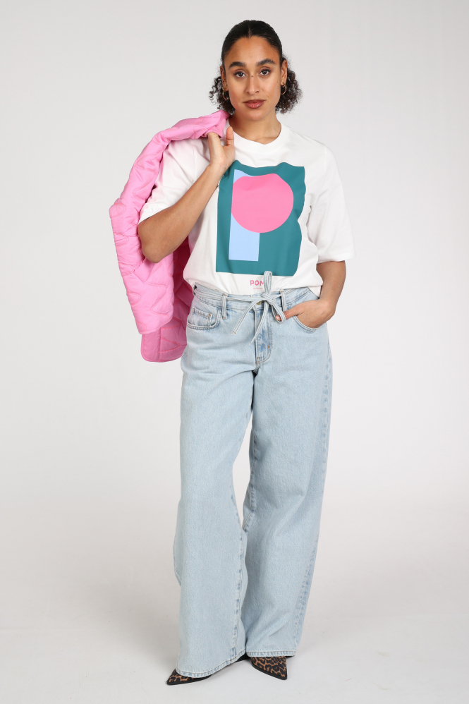 Pom Amsterdam SP9626 T-shirt korte mouw Wit