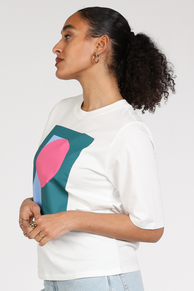 Pom Amsterdam SP9626 T-shirt korte mouw Wit