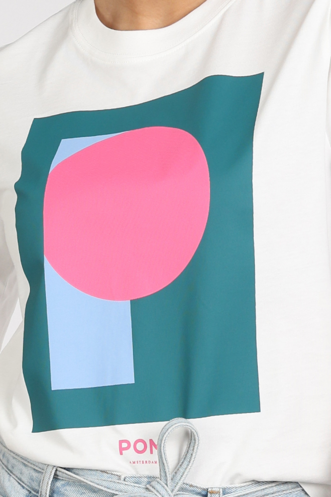 Pom Amsterdam SP9626 T-shirt korte mouw Wit