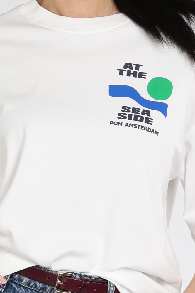 Pom Amsterdam SP9530 T-shirt korte mouw Wit